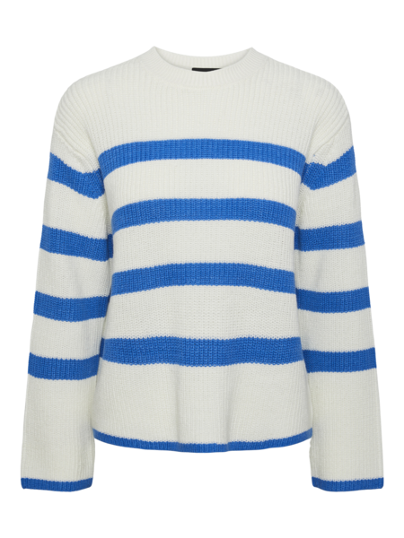 Hvid - cloud dancer/french blue - PIECES - strik trøje - stribet - 17146999