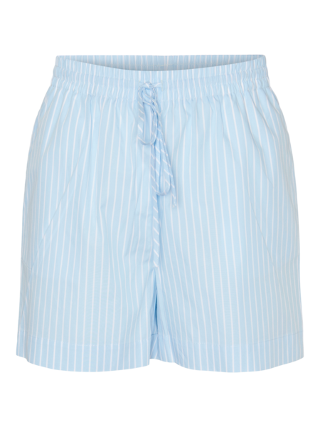 Lyseblå - airy blue - PIECES - shorts - stribet - 17152057