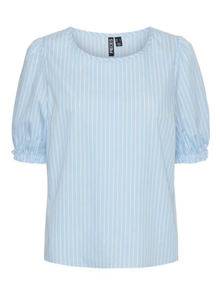 Lyseblå - airy blue - pieces - bluse - striber - 17152056