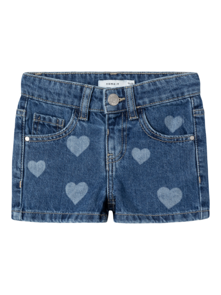 Blå - Denim Blue Heart - Name it - shorts - hjerter - 13229343