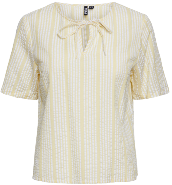 Gul - Pale Banana - Pieces - bluse - striber - 17152070