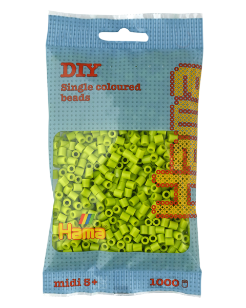 Hama perler 1000stk lime - 207-104