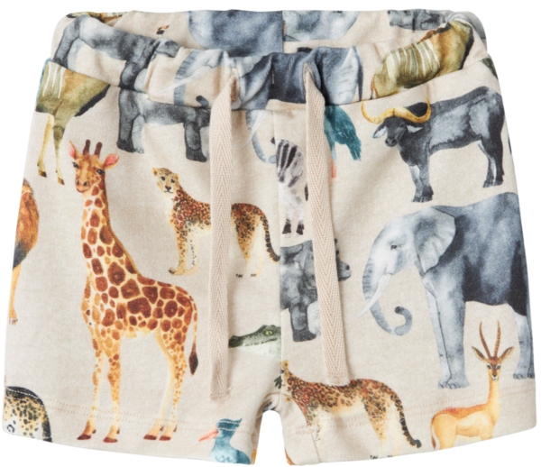 Beige - Peyote Melange - Name it - Shorts - Afrikanske dyr - 13229731