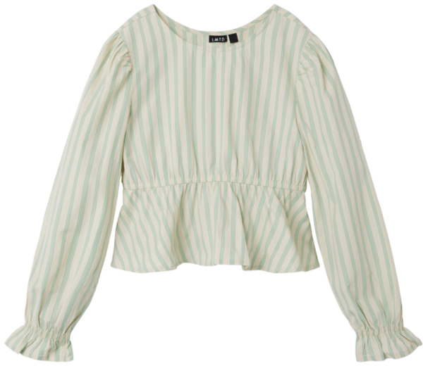 Grøn - Turtledove Creme - Name it - stribet - bluse - 13226202