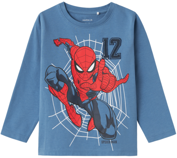 Blå - Coronet Blue - Name it - lnagærmet bluse - Spiderman - 13231947