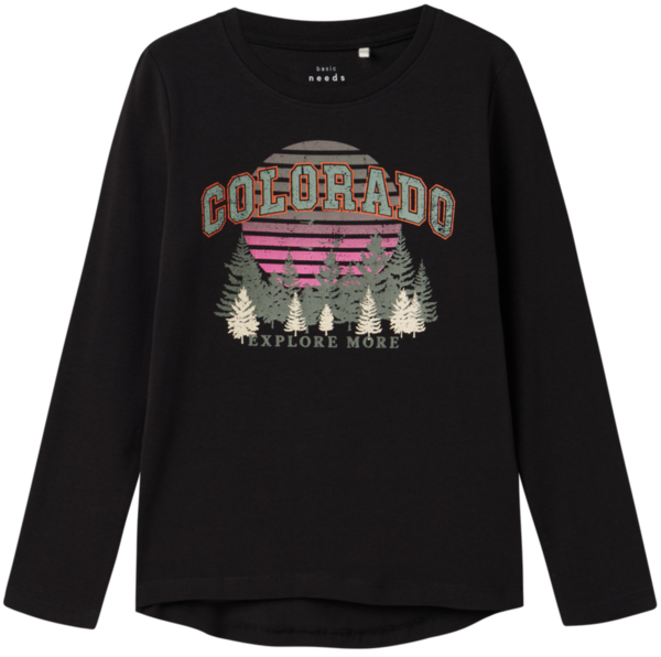 Sort - Black Colorado - Name it - langærmet bluse - "Colorado" - 13224952