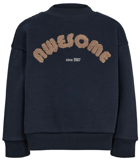 Navy - Dark Blue - Sofie Schnoor - Sweatshirt - "Awesome" - P243322-5066