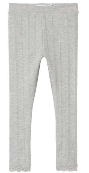 Grå - Grey Melange - Name it - leggings - 13239779