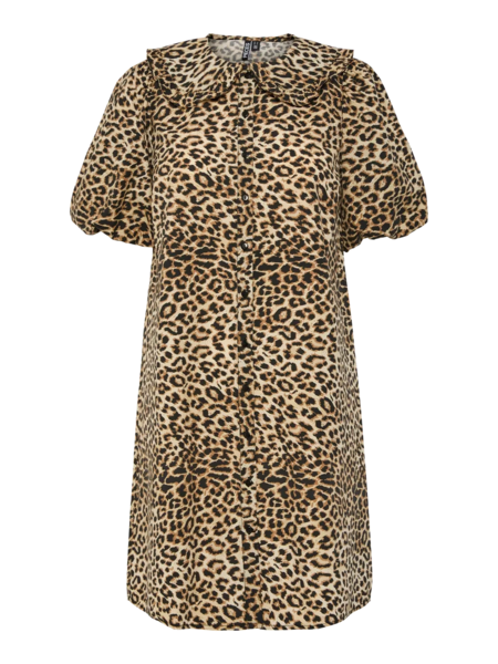 Brun/Sort - Dove/Leo - PIECES - Kjole - Leopardprint - 17156550