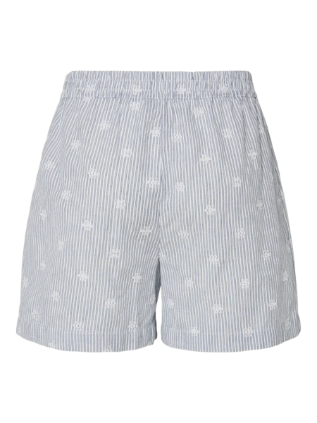 Hvid/Blå - Poseidon/Bright White - PIECES - Shorts - Blomster - 17152066