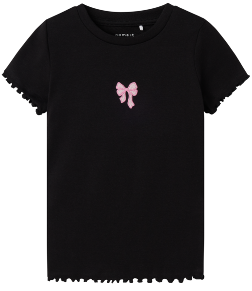 Sort - Black - Name it - Bluse - Sløjfe - 13239597