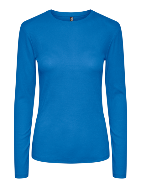 Blå - french blue - Pieces - rib bluse  - 17133838