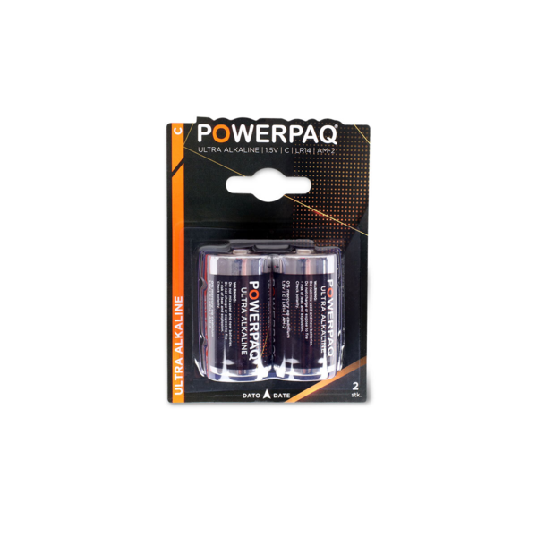 Batteri C/R14 2 stk - PowerPaq