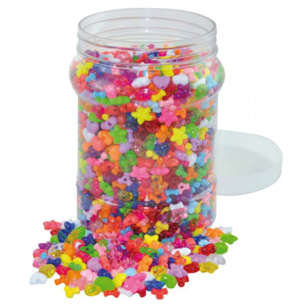 Plastperler Hjertet, Stjerner, Propeller 2100 stk