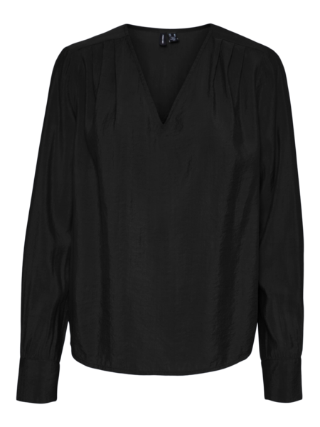 Sort - black - Vero Moda - bluse med v hals - 10293554