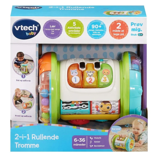 Vtech 2- In 1 Rolling Explorer Drum DK