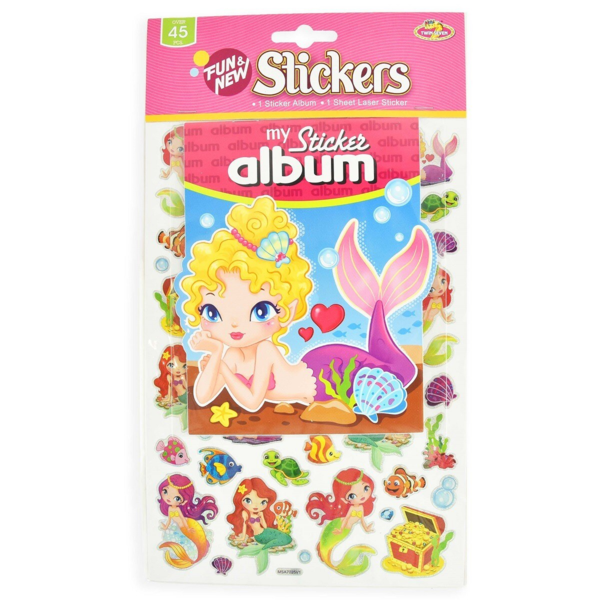 Stickers med album Havfrue 28 cm