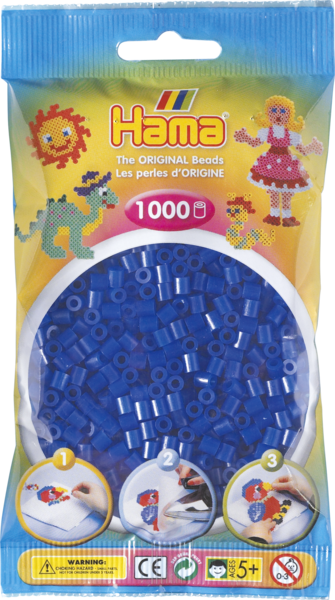 Hama perler 1000 stk. Neon blå 207-36.