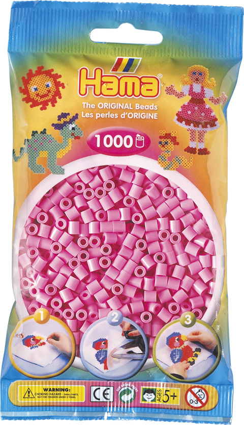 Hama perler 1000 stk. Pastel pink 207-48.
