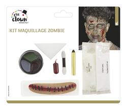 Zombie make-up med sår og latex