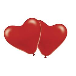 Ballonner Hjerte 10 stk - røde 25cm