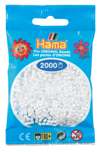 Hama mini perler hvid 501-01