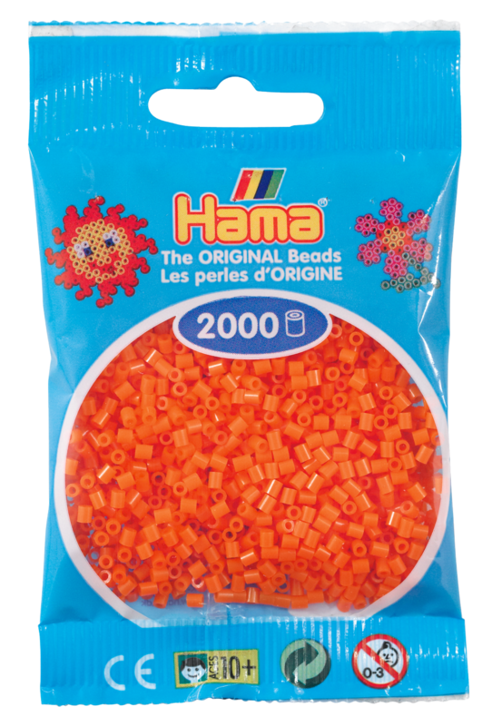 Hama mini perler orange 501-04