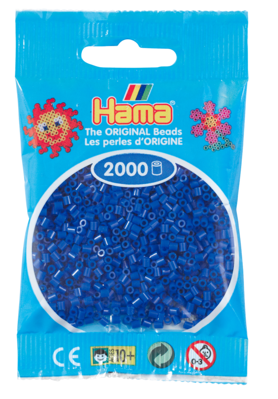 Hama mini perler blå 501-08