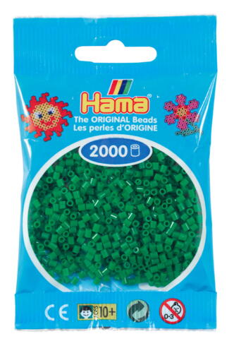 Hama mini perler grøn 501-10