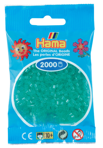 Hama mini perler transparent grøn 501-16