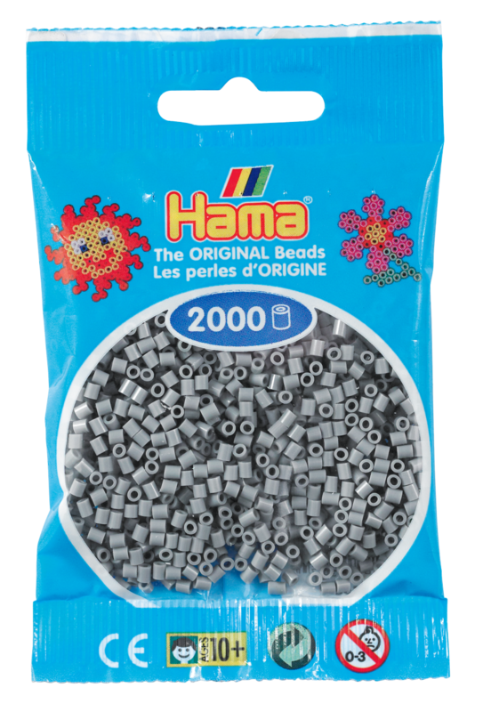 Hama mini perler grå 501-17