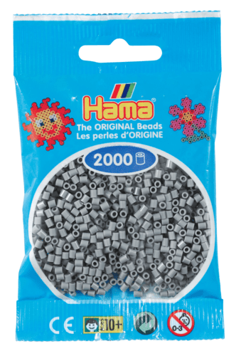 Hama mini perler grå 501-17