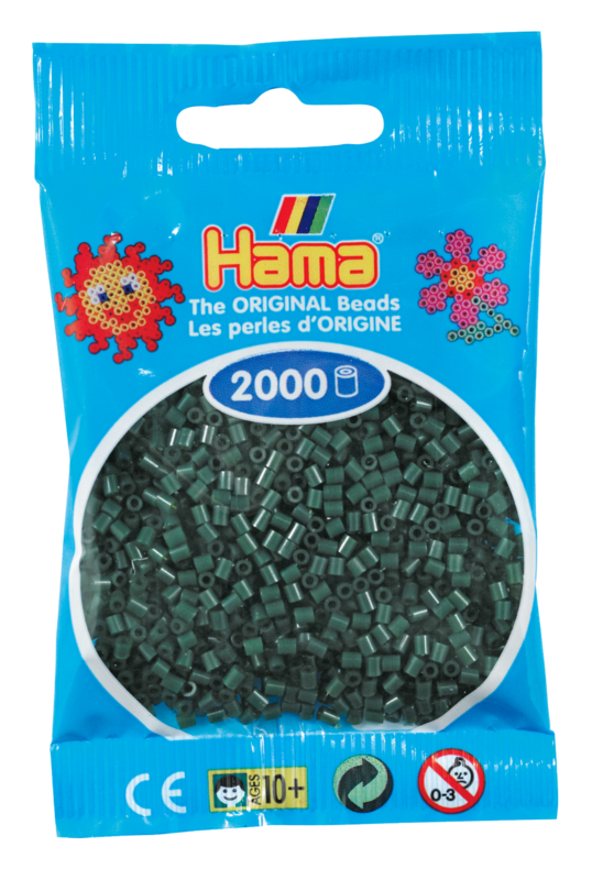 Hama mini perler mørkegrøn 501-28