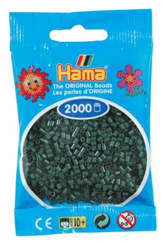 Hama mini perler mørkegrøn 501-28
