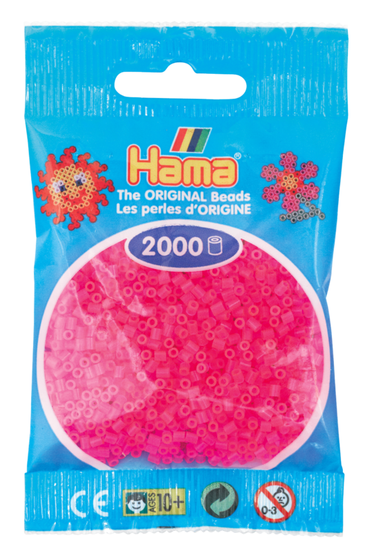 Hama mini perler neon fuchsia 501-32