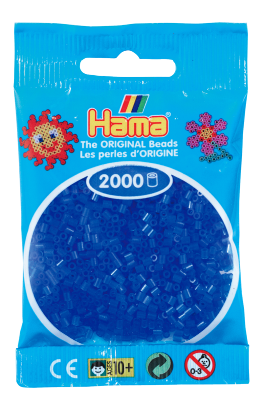 Hama mini perler neon blå 501-36
