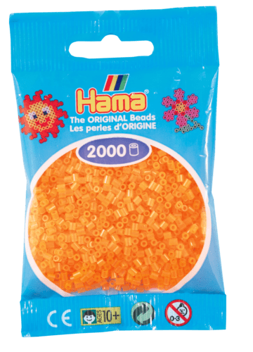 Hama mini perler neon orange 501-38