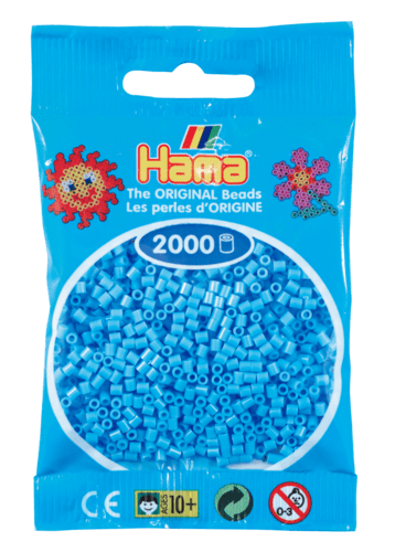 Hama mini perler pastel blå 501-46