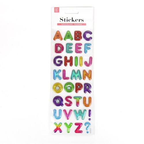 Stickers bogstaver A-Z - ark 30cm