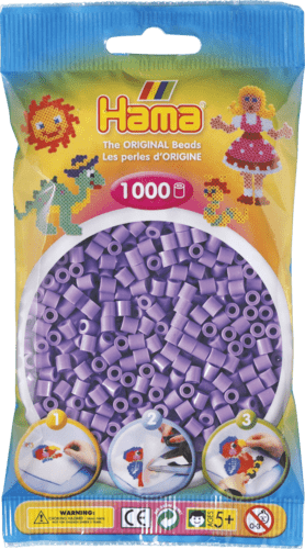 Hama perler 1000 stk. Pastel lilla  207-45.