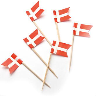 Danske mini flag, på pind – 2CM, 25/POS
