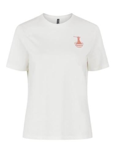 Hvid Pieces t-shirt med noodles - 17118573