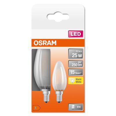 OSRAM LED Kerte B 25 E-14 2,5W