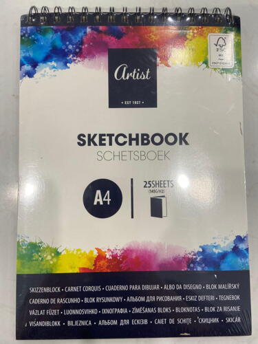Sketch book A4 25 ark 145g papir