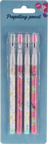 Stift blyanter med viskelæder 4 stk - Push up