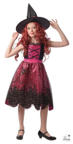 Children witch costume - pink - 7/9 years