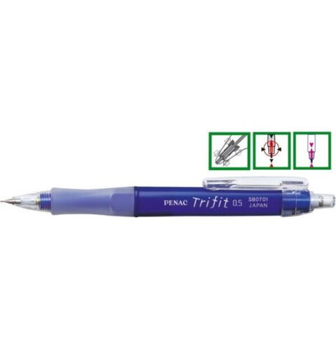 Stift blyanter med viskelæder - blå