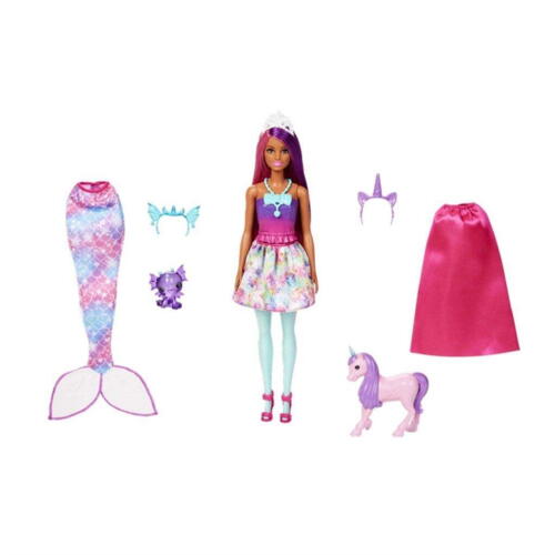 Barbie Dress Up Doll Mermaid with Fantasy Pets