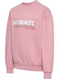 Rosa Hummel sweatshirt med glitter "Hummel" - 217599-8717
