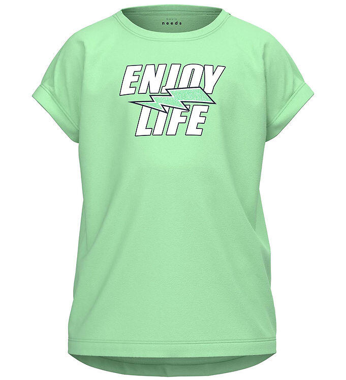 Grøn ash Name it t-shirt "Enjoy life" - 13214677